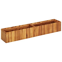 vidaXL Odlingslåda upphöjd 150x30x25 cm massivt akaciaträ