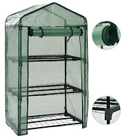 vidaXL Miniväxthus 3 hyllor 69x49x125 cm