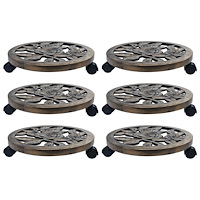 vidaXL Blomvagnar 6 st brons 38 cm plast