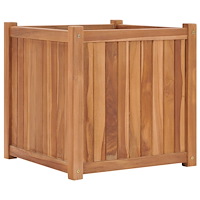vidaXL Odlingslåda upphöjd 50x50x50 cm massivt teakträ