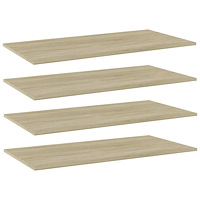 vidaXL Hyllplan 4 st sonoma-ek 80x20x1,5 cm konstruerat trä