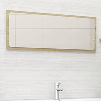 vidaXL Badrumsspegel sonoma-ek 100x1,5x37 cm spånskiva