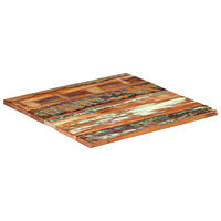 vidaXL Fyrkantig bordsskiva 80x80 cm 25-27 mm massivt återvunnet trä