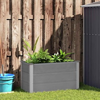 vidaXL Odlingslåda upphöjd WPC 100x50x54 cm grå