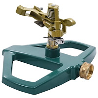vidaXL Roterande sprinkler grön 21x22x13 cm metall