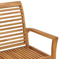 vidaXL Trädgårdsbänk med grön dyna 112 cm massiv teak