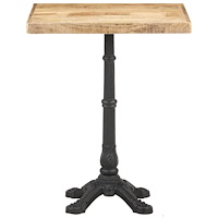 vidaXL Cafébord 60x60x77 cm grovt mangoträ