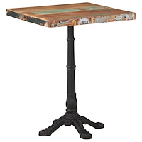 vidaXL Cafébord 60x60x76 cm massivt återvunnet trä