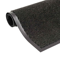 vidaXL Dörrmatta rektangulär tuftad svart 120x180 cm