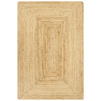 vidaXL Handgjord jutematta naturlig 120x180 cm