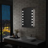 vidaXL Badrumsspegel LED 60x80 cm