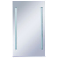 vidaXL Badrumsspegel LED med hylla 60x100 cm