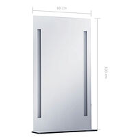 vidaXL Badrumsspegel LED med hylla 60x100 cm