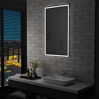 vidaXL Badrumsspegel LED 60x100 cm