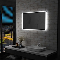 vidaXL Badrumsspegel LED 100x60 cm