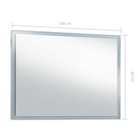vidaXL Badrumsspegel LED 100x60 cm