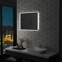 vidaXL Badrumsspegel LED med touch-sensor 80x60 cm