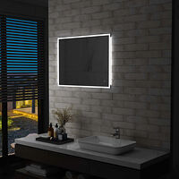 vidaXL Badrumsspegel LED med touch-sensor 80x60 cm