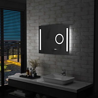 vidaXL Badrumsspegel LED med touch-sensor 80x60 cm