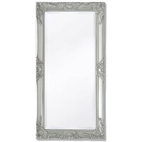 vidaXL Väggspegel i barockstil 100x50 cm silver