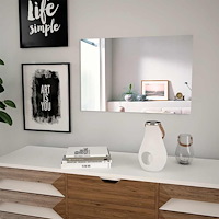 vidaXL Väggspegel rektangulär 60x40 cm glas