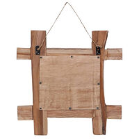 vidaXL Spegel naturfärgad 50x50 cm återvunnen teak