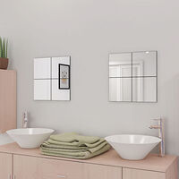 vidaXL Spegelplattor utan ram glas 16 st 20,5 cm