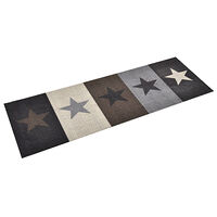 vidaXL Köksmatta maskintvättbar stjärna 45x150 cm