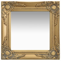 vidaXL Väggspegel barockstil 40x40 cm guld