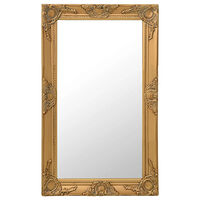 vidaXL Väggspegel barockstil 50x80 cm guld
