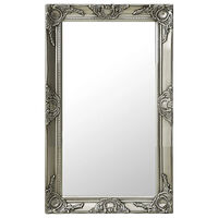 vidaXL Väggspegel barockstil 50x80 cm silver