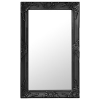 vidaXL Väggspegel barockstil 50x80 cm svart
