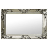 vidaXL Väggspegel barockstil 60x40 cm silver