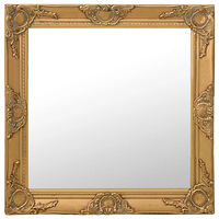 vidaXL Väggspegel barockstil 60x60 cm guld
