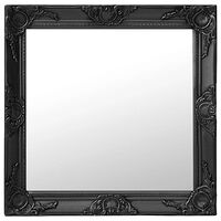 vidaXL Väggspegel barockstil 60x60 cm svart