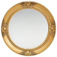 vidaXL Väggspegel barockstil 50 cm guld
