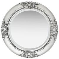 vidaXL Väggspegel barockstil 50 cm silver