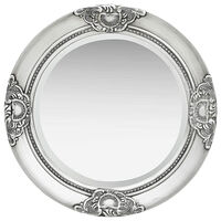 vidaXL Väggspegel barockstil 50 cm silver