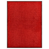 vidaXL Dörrmatta tvättbar röd 90x120 cm