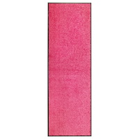 vidaXL Dörrmatta tvättbar rosa 60x180 cm