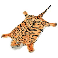 vidaXL Tigermatta plysch 144 cm brun