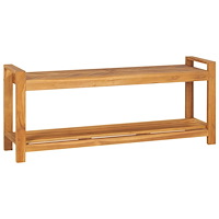 vidaXL Bänk 120 cm massiv teak