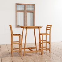 vidaXL Bargrupp för trädgården 3 delar massiv akacia