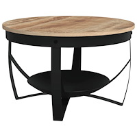 vidaXL Soffbord Ø68x43 cm grovt mangoträ