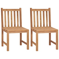 vidaXL Trädgårdsstolar 2 st massiv teak