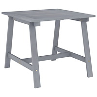 vidaXL Trädgårdsbord grå 88x88x74 cm massivt akaciaträ