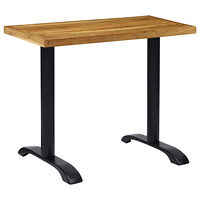 vidaXL Bistro bordsben 2 st svart 61x8x72 cm gjutjärn