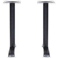 vidaXL Bistro bordsben 2 st svart 61x8x72 cm gjutjärn