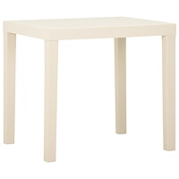 vidaXL Trädgårdsbord vit 79x65x72 cm plast