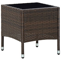 vidaXL Trädgårdsbord brun 40x40x45 cm konstrotting
